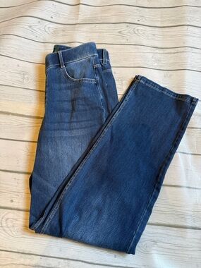 Halara Pull On Blue Straight-Leg Jeans